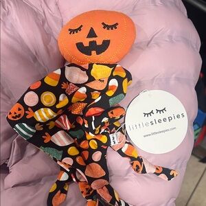 Little Sleepies Pumpkin Plush with Candy Pattern
